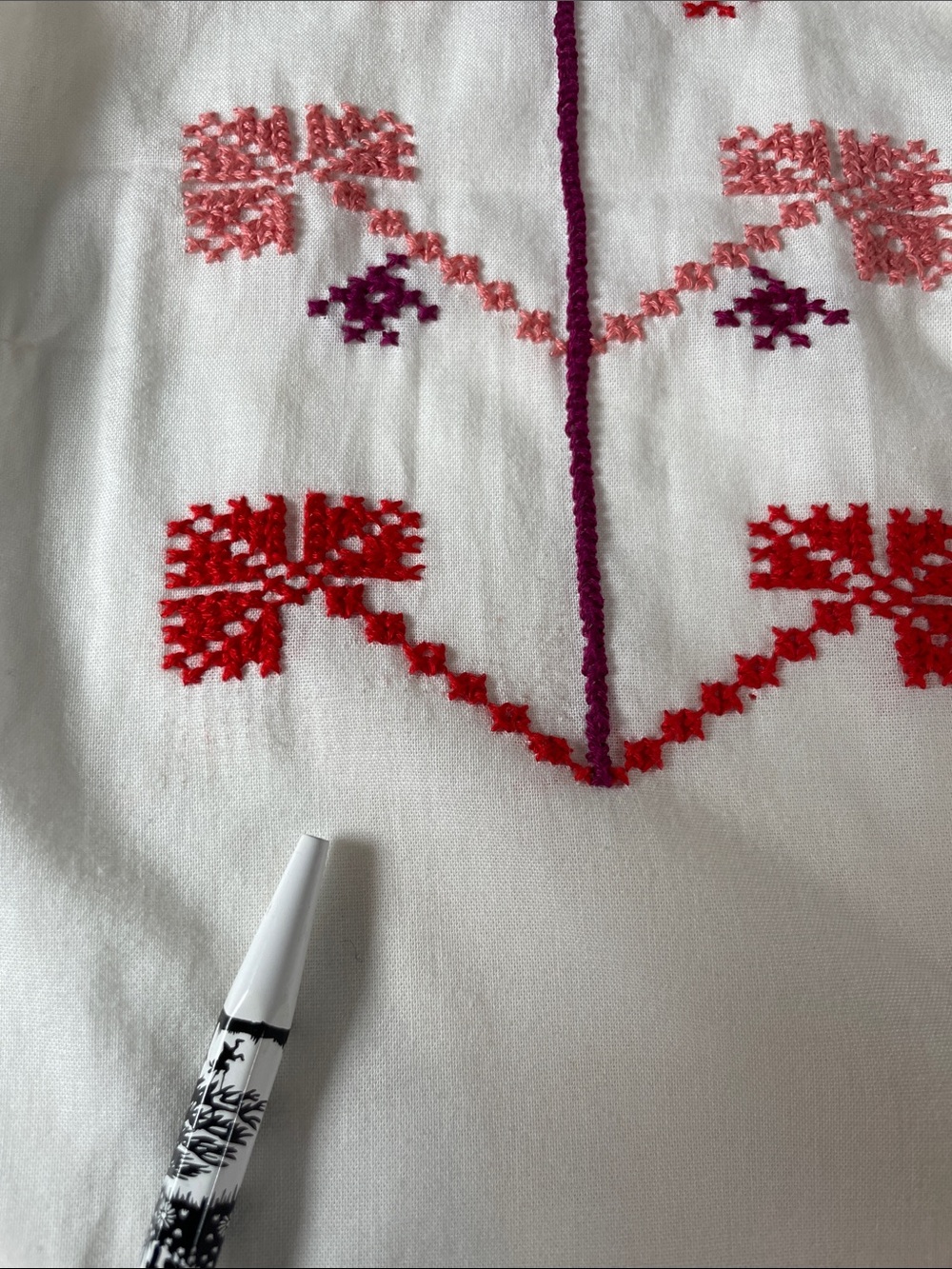 Fabrica Social - White Swim Coverup Hand Stitched Embroidery - Size 7 - S/M - Picture 7 of 13